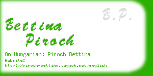 bettina piroch business card